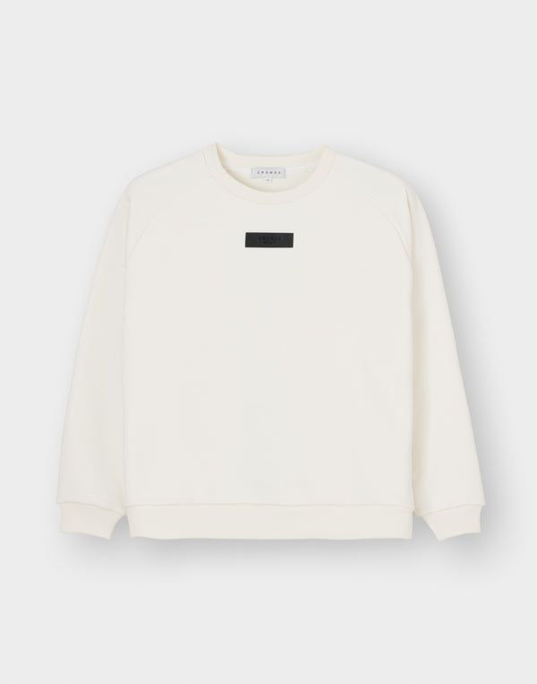 CRONOS WOMEN Neutral Tone Heavyweight Sweat【WHITE】