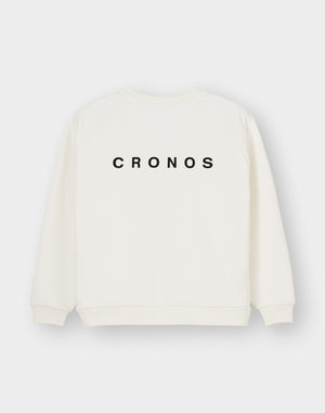 CRONOS WOMEN Neutral Tone Heavyweight Sweat【WHITE】