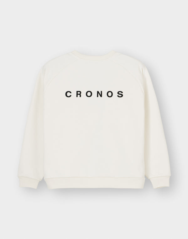 CRONOS WOMEN Neutral Tone Heavyweight Sweat【WHITE】