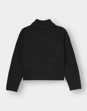 CRONOS WOMEN Soft Touch Turtleneck【BLACK】