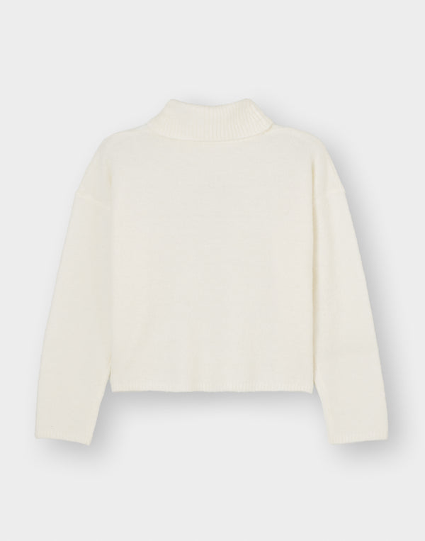 CRONOS WOMEN Soft Touch Turtleneck【WHITE】
