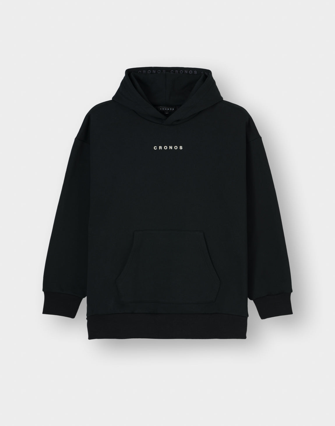 CRONOS WOMEN Neutral Tone Heavyweight Hoodie【BLACK】