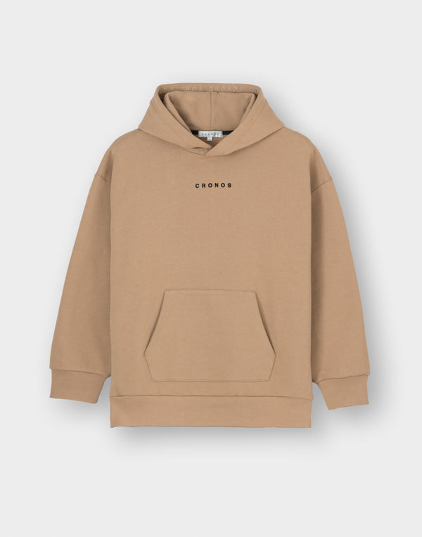 CRONOS WOMEN Neutral Tone Heavyweight Hoodie【BEIGE】