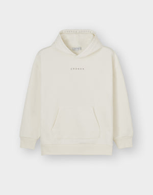 CRONOS WOMEN Neutral Tone Heavyweight Hoodie【WHITE】