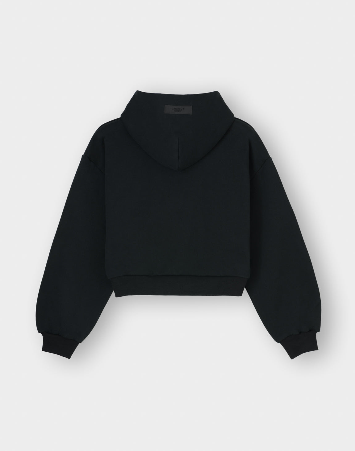 CRONOS WOMEN Neutral Tone Heavyweight Zip Hoodie【BLACK】