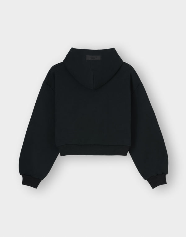 CRONOS WOMEN Neutral Tone Heavyweight Zip Hoodie【BLACK】