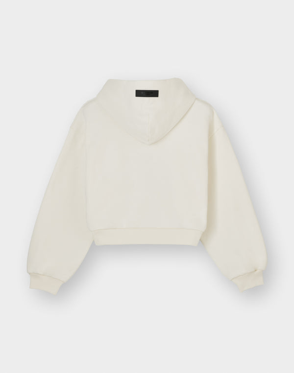 CRONOS WOMEN Neutral Tone Heavyweight Zip Hoodie【WHITE】