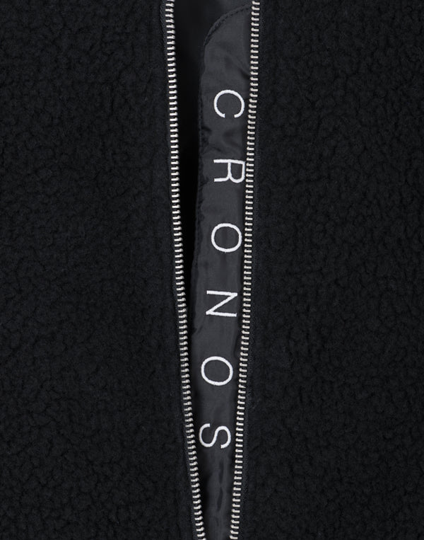 CRONOS WOMEN Oversized Boa MA-1【BLACK】