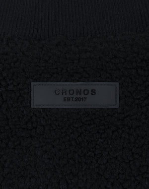 CRONOS WOMEN Oversized Boa MA-1【BLACK】