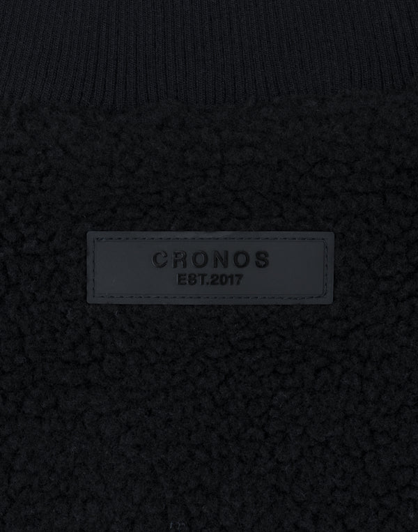 CRONOS WOMEN Oversized Boa MA-1【BLACK】