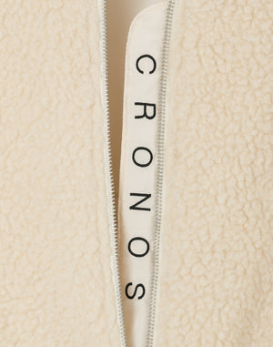 CRONOS WOMEN Oversized Boa MA-1【WHITE】