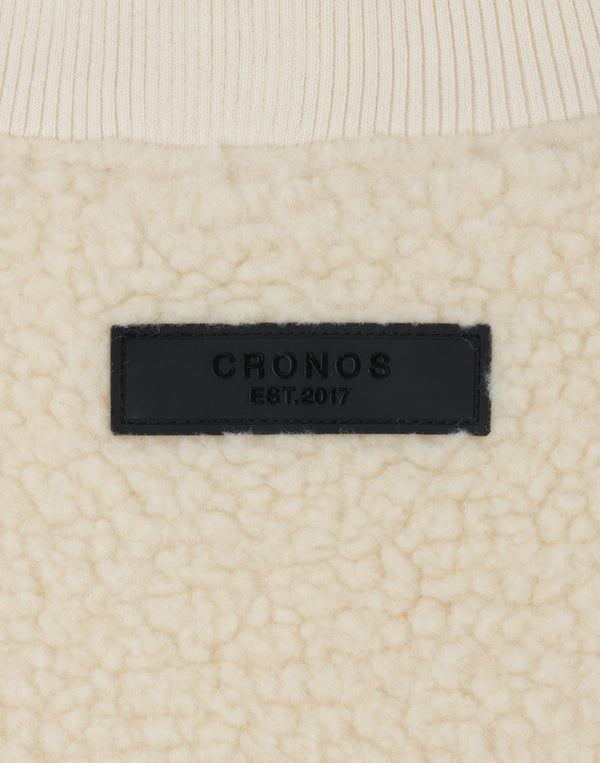 CRONOS WOMEN Oversized Boa MA-1【WHITE】