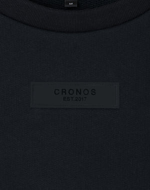 CRONOS WOMEN Neutral Tone Heavyweight Sweat【BLACK】