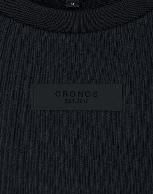 CRONOS WOMEN Neutral Tone Heavyweight Sweat【BLACK】
