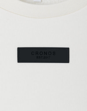 CRONOS WOMEN Neutral Tone Heavyweight Sweat【WHITE】
