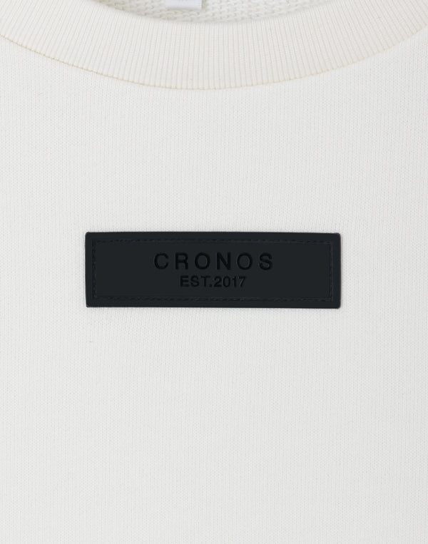CRONOS WOMEN Neutral Tone Heavyweight Sweat【WHITE】
