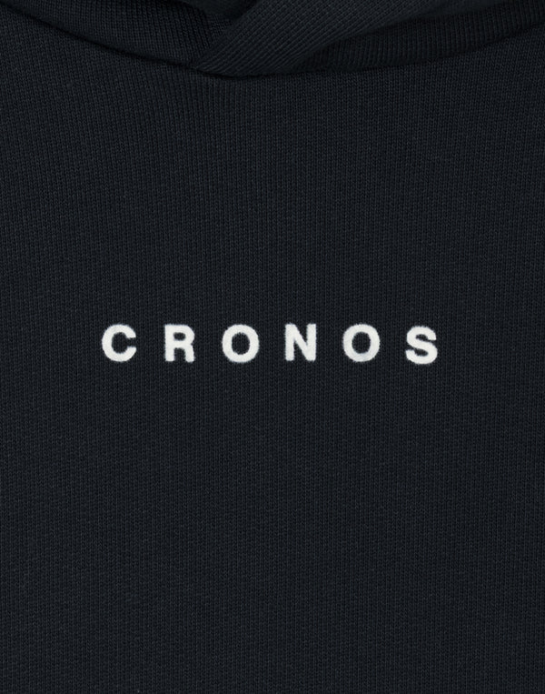 CRONOS WOMEN Neutral Tone Heavyweight Hoodie【BLACK】