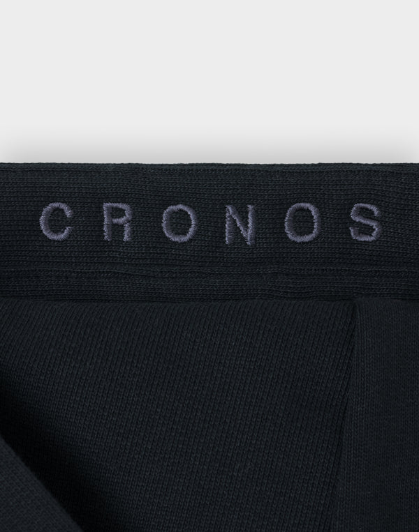 CRONOS WOMEN Neutral Tone Heavyweight Hoodie【BLACK】