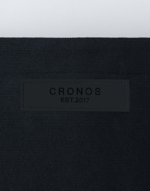 CRONOS WOMEN Neutral Tone Heavyweight Hoodie【BLACK】