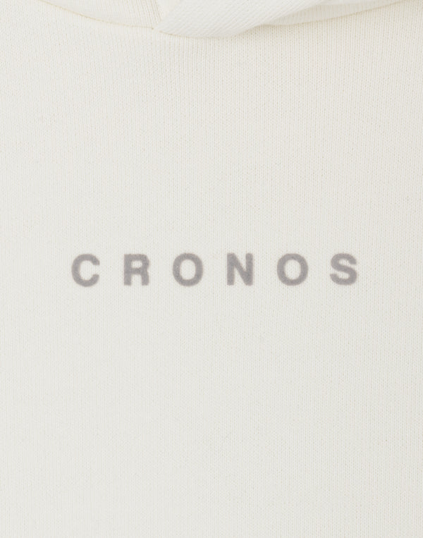 CRONOS WOMEN Neutral Tone Heavyweight Hoodie【WHITE】