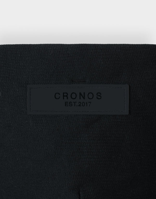 CRONOS WOMEN Neutral Tone Heavyweight Zip Hoodie【BLACK】