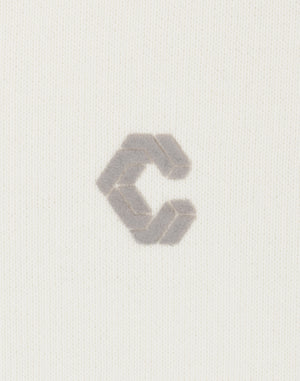 CRONOS WOMEN Neutral Tone Heavyweight Zip Hoodie【WHITE】