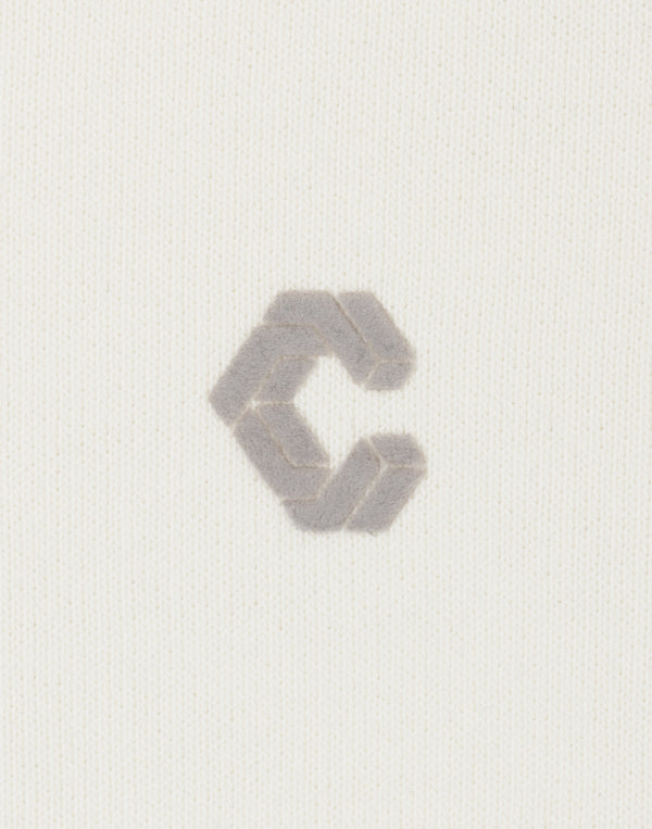 CRONOS WOMEN Neutral Tone Heavyweight Zip Hoodie【WHITE】