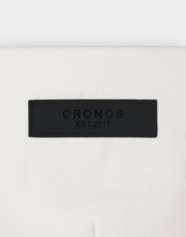 CRONOS WOMEN Neutral Tone Heavyweight Zip Hoodie【WHITE】