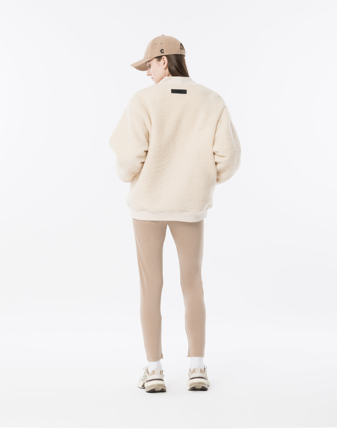 CRONOS WOMEN Oversized Boa MA-1【WHITE】