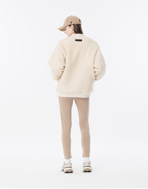 CRONOS WOMEN Oversized Boa MA-1【WHITE】