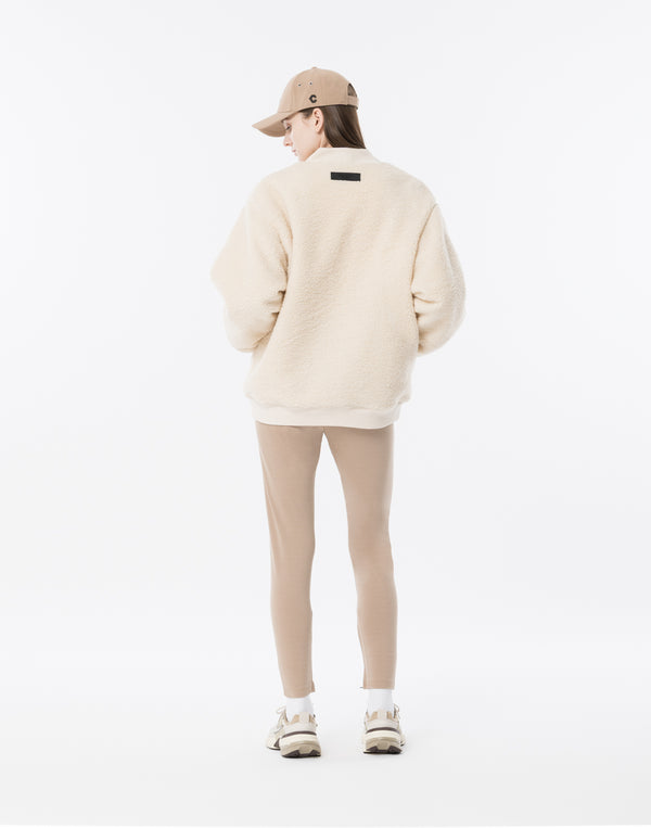 CRONOS WOMEN Oversized Boa MA-1【WHITE】