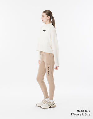 CRONOS WOMEN High-Tension ActivePants【BEIGE】