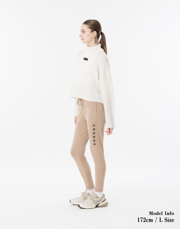CRONOS WOMEN High-Tension ActivePants【BEIGE】