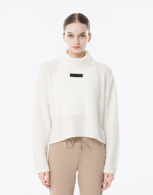 CRONOS WOMEN Soft Touch Turtleneck【WHITE】