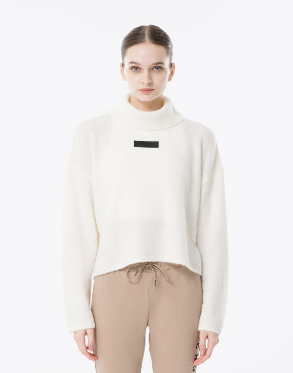 CRONOS WOMEN Soft Touch Turtleneck【WHITE】