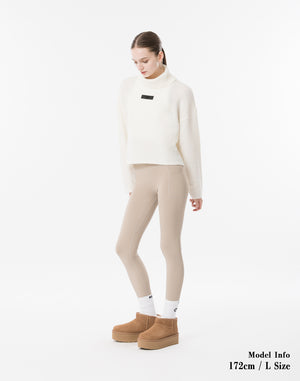 CRONOS WOMEN Soft Touch Turtleneck【WHITE】