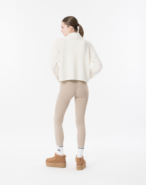 CRONOS WOMEN Soft Touch Turtleneck【WHITE】