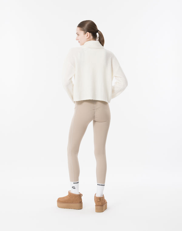 CRONOS WOMEN Soft Touch Turtleneck【WHITE】