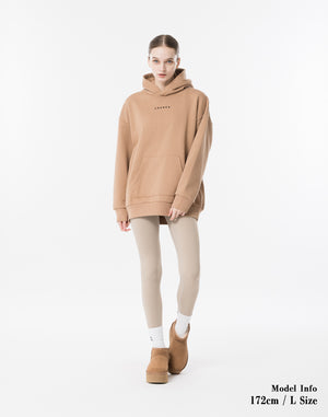 CRONOS WOMEN Neutral Tone Heavyweight Hoodie【BEIGE】