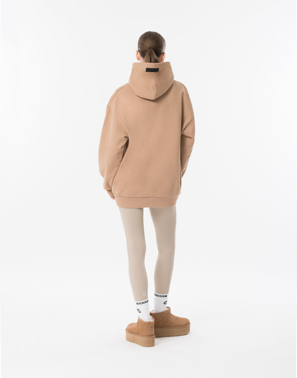 CRONOS WOMEN Neutral Tone Heavyweight Hoodie【BEIGE】