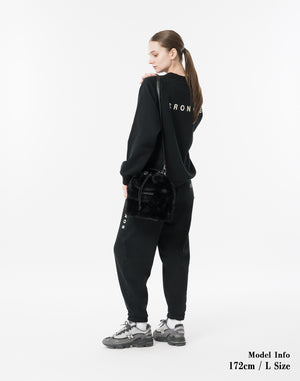 CRONOS WOMEN Chic Faux Fur Bag【BLACK】