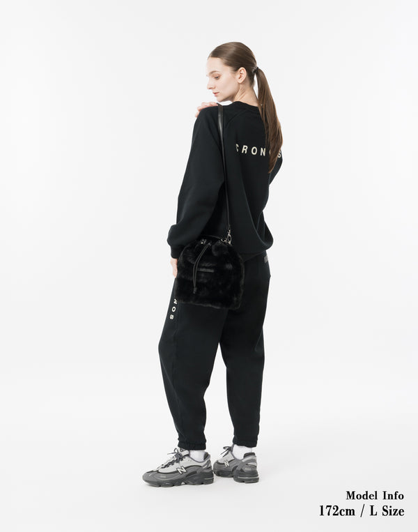 CRONOS WOMEN Chic Faux Fur Bag【BLACK】