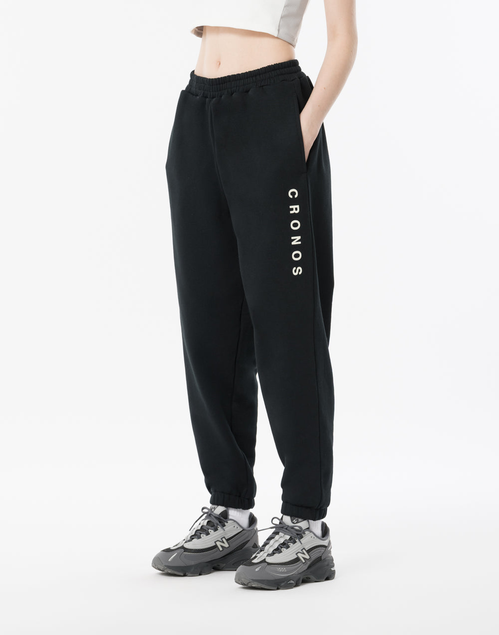 CRONOS WOMEN Neutral Tone Long Pants【BLACK】