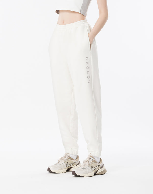 CRONOS WOMEN Neutral Tone Long Pants【WHITE】