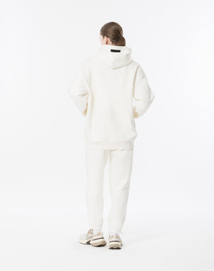 CRONOS WOMEN Neutral Tone Heavyweight Hoodie【WHITE】