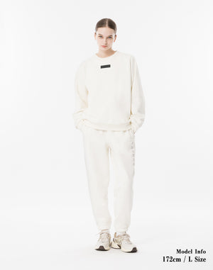 CRONOS WOMEN Neutral Tone Heavyweight Sweat【WHITE】