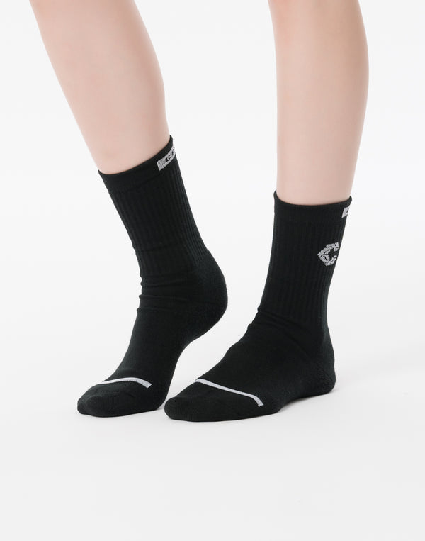 <Changed to January release> CRONOS WOMEN Fit Jacquard Socks [BLACK]