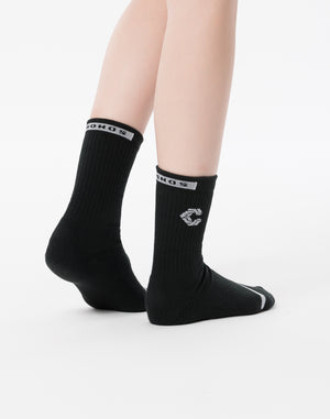 <Changed to January release> CRONOS WOMEN Fit Jacquard Socks [BLACK]