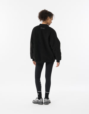 CRONOS WOMEN Oversized Boa MA-1【BLACK】