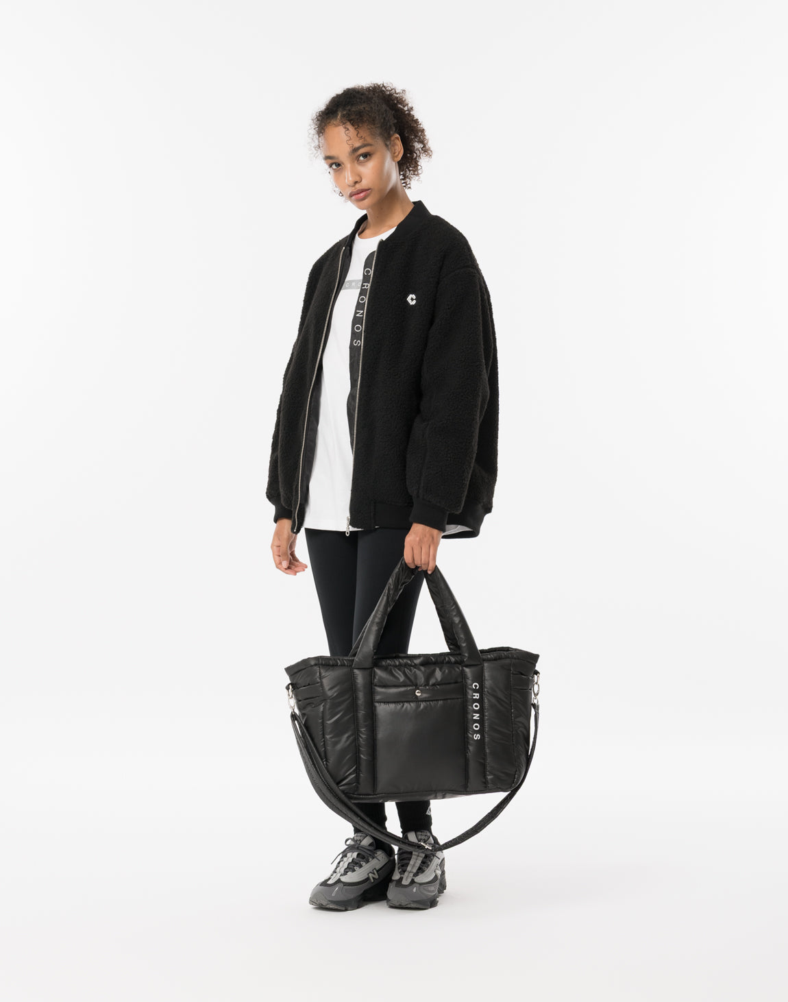 CRONOS WOMEN Sleek Carry Tote【BLACK】